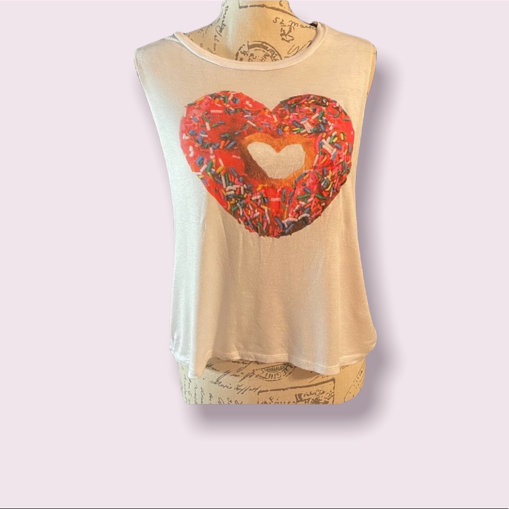 Sprinkled Heart Doughtnut Tank